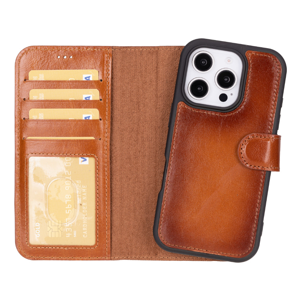 Magic iPhone 16 Pro Max Leather Detachable Wallet Case-0