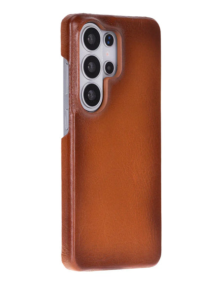 Marion Samsung Galaxy S26 Ultra Leather Case – Genuine Leather Slim Cover-0