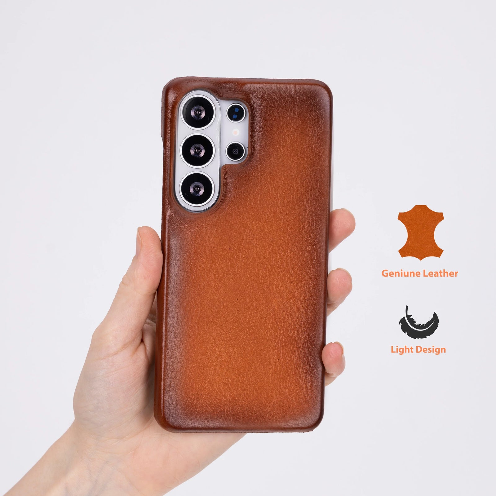 Marion Samsung Galaxy S26 Ultra Leather Case – Genuine Leather Slim Cover-1