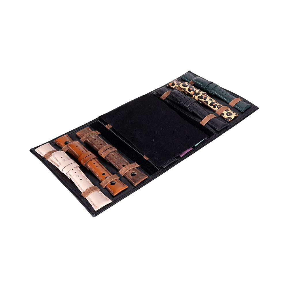 Skagway Leather Watch Band Organizer – 3 Slot Travel Case-5