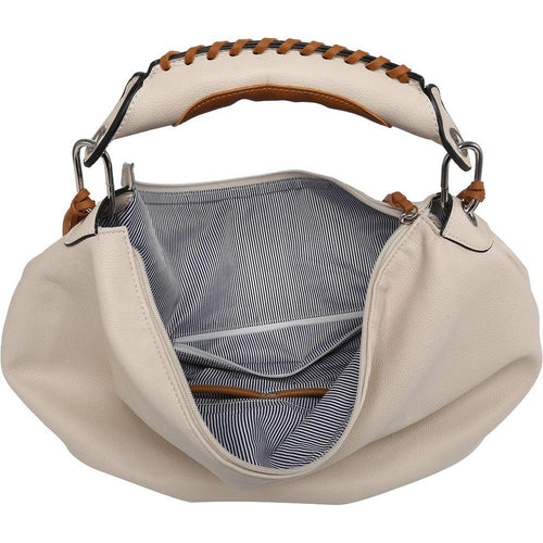 Load image into Gallery viewer, MT1139-3 BE Women&#39;s Hobo Bag with Contrast Handle
