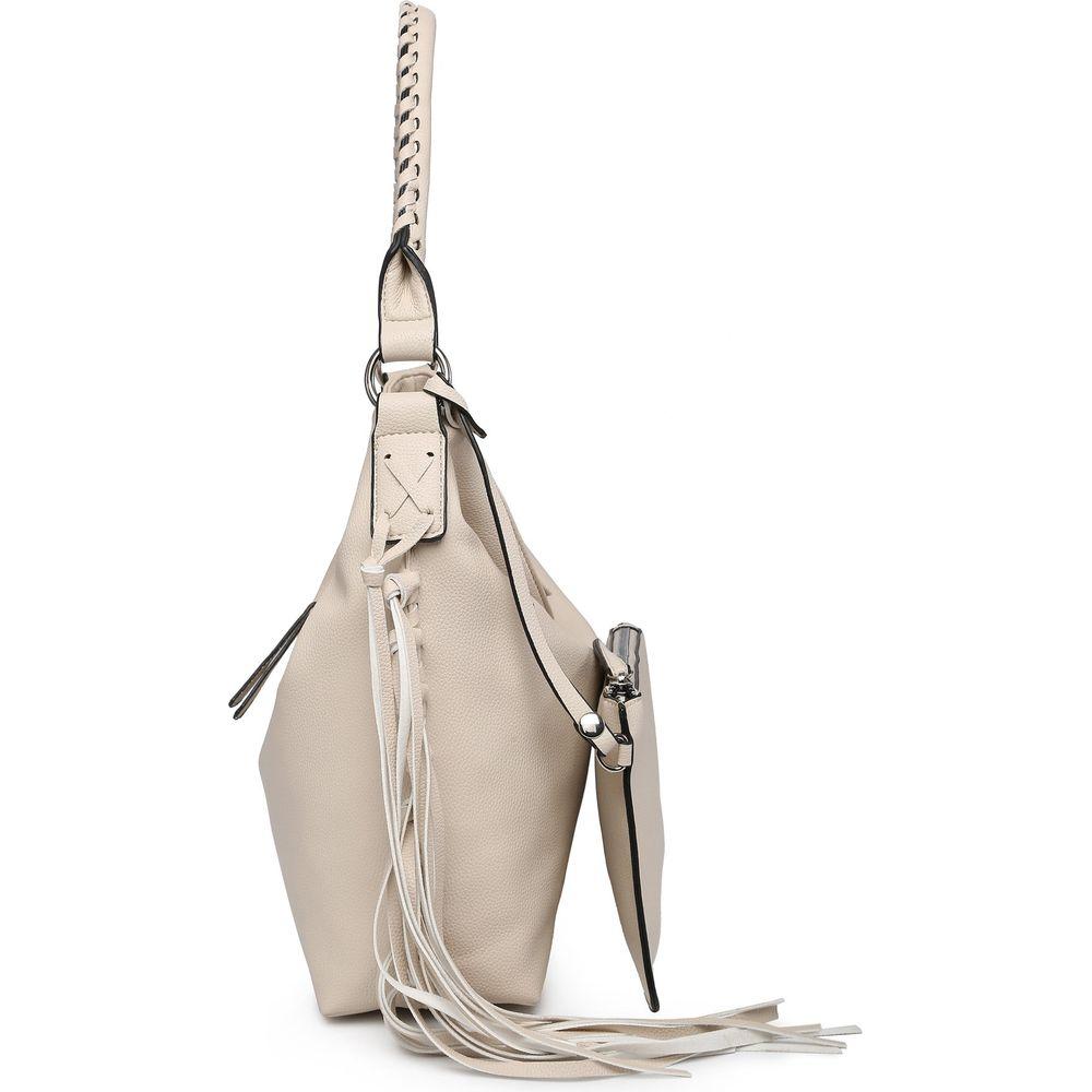 MT2159-5 BE Exquisite Fringe Hobo Bag