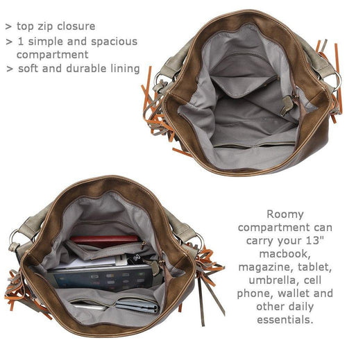 Load image into Gallery viewer, Luxurious Fringe Hobo Bag with Pouch by DO05
