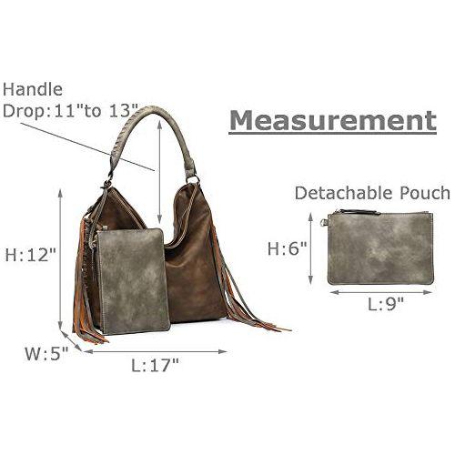 Load image into Gallery viewer, Luxurious Fringe Hobo Bag with Pouch by DO05
