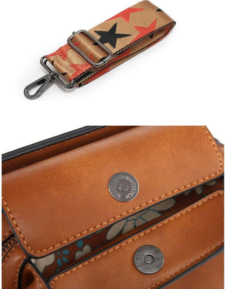 Designer Mini Shoulder Bag with Multipockets in Tan