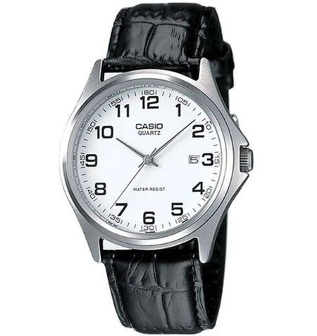 CASIO COLLECTION Mod. DATE - LEATHER. WHITE-0