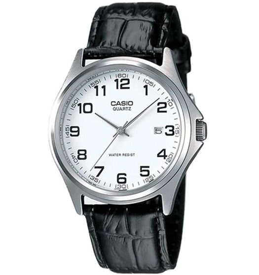 CASIO COLLECTION Mod. DATE - LEATHER. WHITE-0