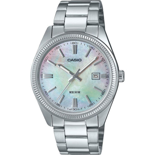 Load image into Gallery viewer, Casio Standard Analog Ion Plated Stainless Steel Mother Of Pearl Quartz MTP-1302DS-7AV Men&#39;s Watch
