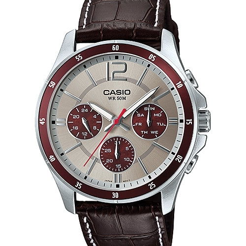 Load image into Gallery viewer, CASIO COLLECTION Mod. MULTIFUNCTION CALENDAR. LEATHER - TWO TONES-0
