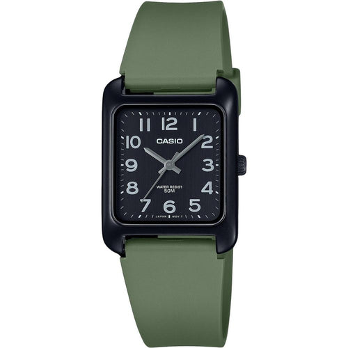 Load image into Gallery viewer, Casio Standard Analog Green Resin Strap Black Dial Quartz MTP-B175-3BV Men&#39;s Watch
