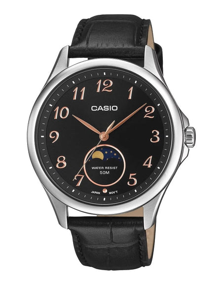 CASIO COLLECTION Mod. MOONPHASES - SILVER LEATHER-0