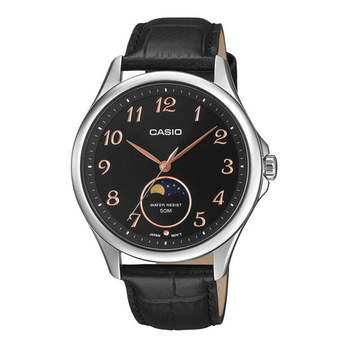 Load image into Gallery viewer, CASIO COLLECTION Mod. MOONPHASES - SILVER LEATHER-0
