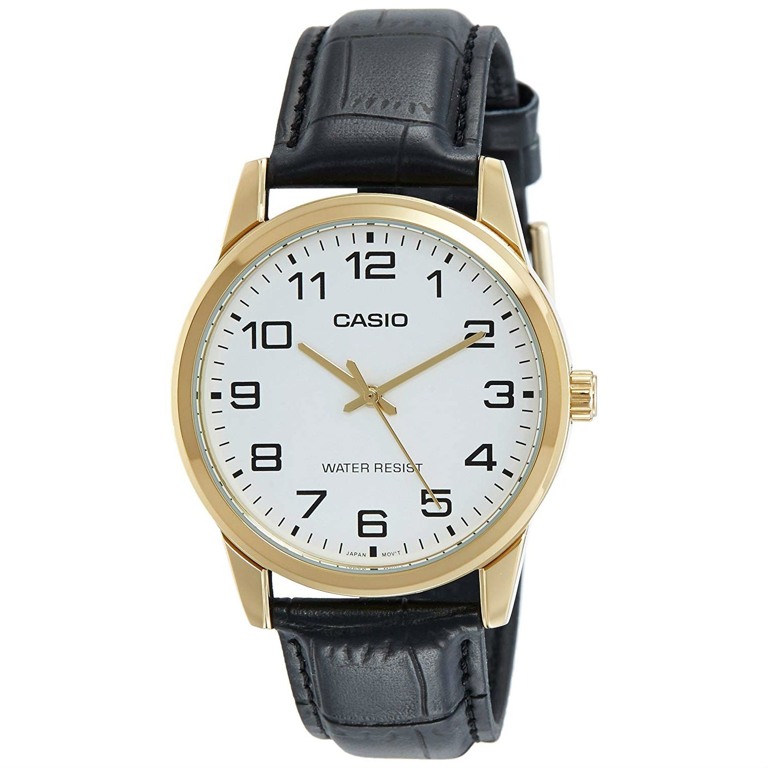 CASIO COLLECTION Mod. ONLY TIME GOLD. LEATHER - WHITE-0