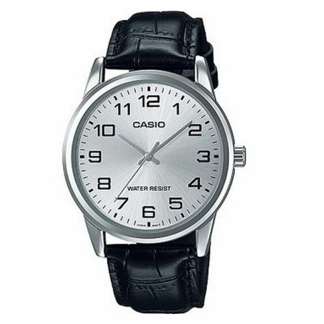 CASIO COLLECTION Mod. ONLY TIME. LEATHER - SILVER-0