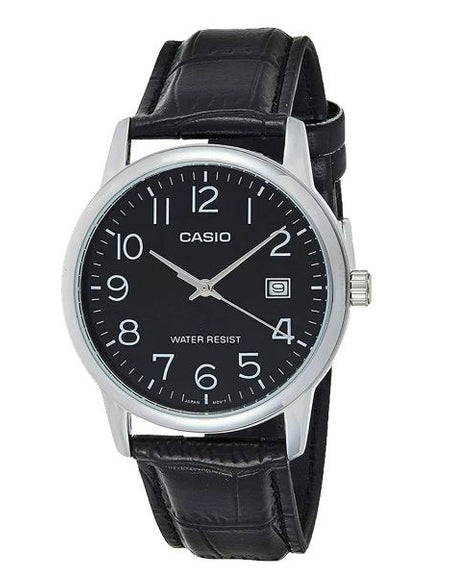 CASIO COLLECTION Mod. DATE, LEATHER - BLACK-0