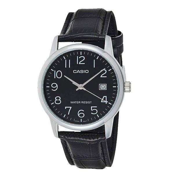 CASIO COLLECTION Mod. DATE, LEATHER - BLACK-0