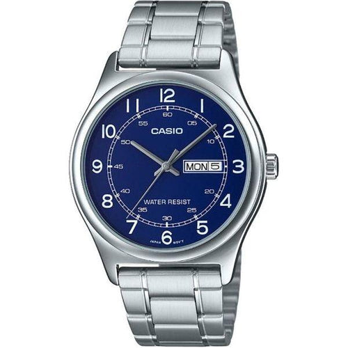 Load image into Gallery viewer, CASIO COLLECTION Mod. DAY DATE Steel Blue Arabs-0
