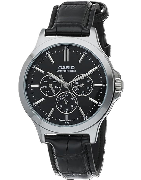 CASIO COLLECTION Mod. MULTIFUNCTION. LEATHER - BLACK-0