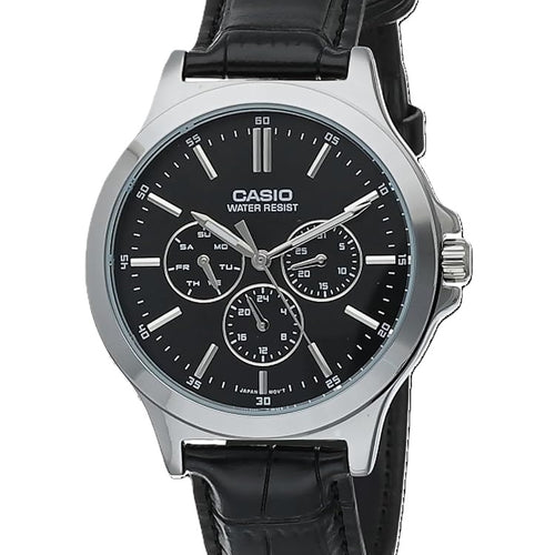 Load image into Gallery viewer, CASIO COLLECTION Mod. MULTIFUNCTION BLACK, Leather-0
