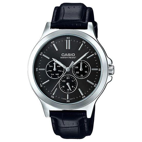 CASIO COLLECTION Mod. MULTIFUNCTION BLACK, Leather-0