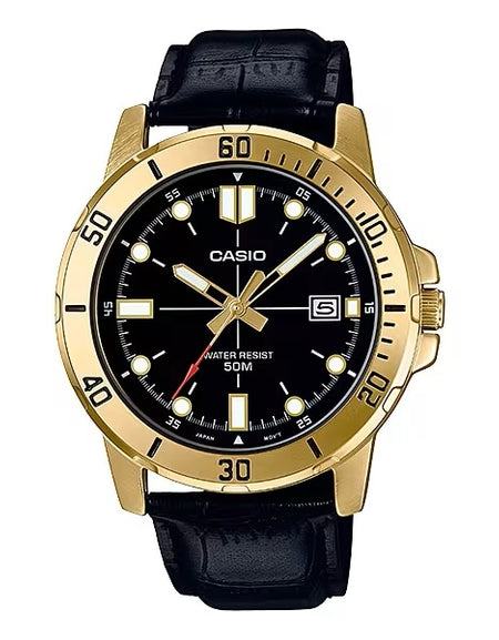 CASIO SPORT COLLECTION Mod. DIVER 50M LEATHER - BLACK-0