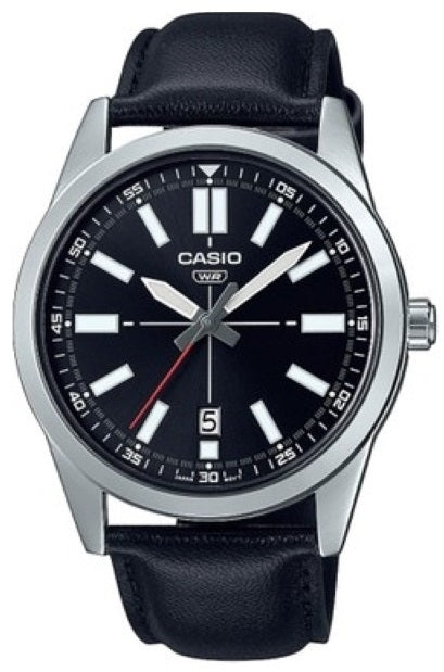 CASIO COLLECTION Mod. CASUAL DATE - LEATHER. BLACK-0