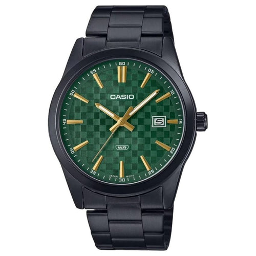 Load image into Gallery viewer, CASIO DATE CARBON LOOK DIAL BLACK SERIE- Green-0
