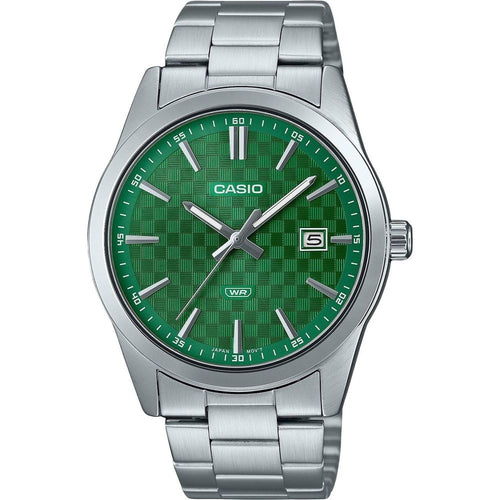 Load image into Gallery viewer, Casio Standard Analog Stainless Steel Green Dial Quartz MTP-VD03D-3A1 Men&#39;s Watch
