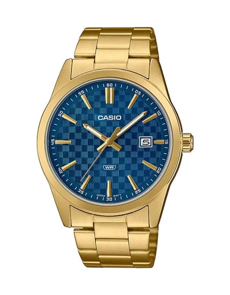CASIO COLLECTION Mod. DATE GOLD - CARBON LOOK - BLUE-0