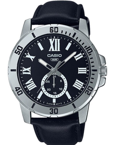 CASIO COLLECTION Mod. DIVER DATE LEATHER - BLACK-0