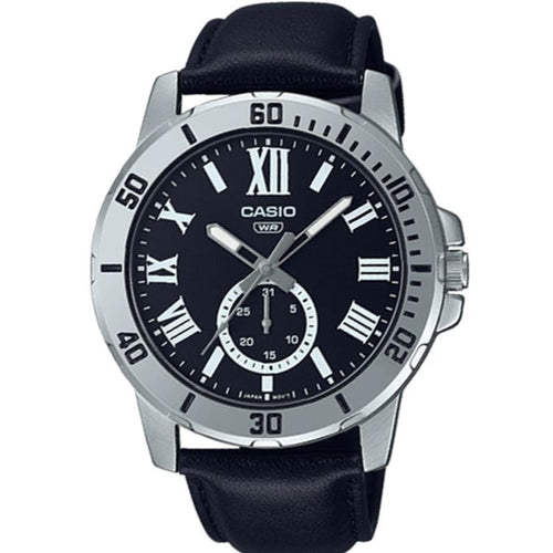 Load image into Gallery viewer, CASIO COLLECTION Mod. DIVER DATE LEATHER - BLACK-0
