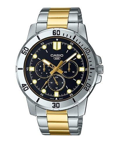 Load image into Gallery viewer, CASIO COLLECTION Mod. DIVER MULTIFUCTION STEEL&amp;GOLD - BLACK-0
