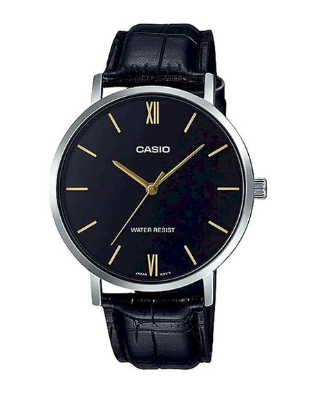 CASIO COLLECTION Mod. MINIMAL. LEATHER - BLACK-0