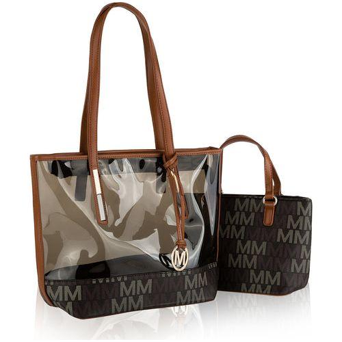 Load image into Gallery viewer, Tayla 2 PC Tote &amp; Mini Handbag Vegan Leather Women
