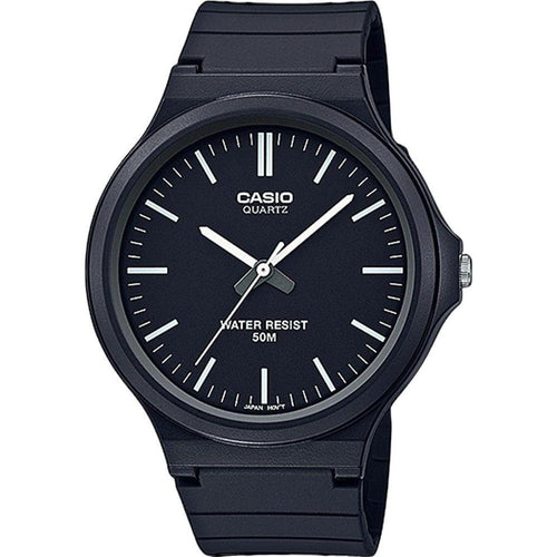 Load image into Gallery viewer, Casio Youth Analog Resin Strap Black Dial Quartz MW-240-1EV Men&#39;s Watch - Timeless Elegance
