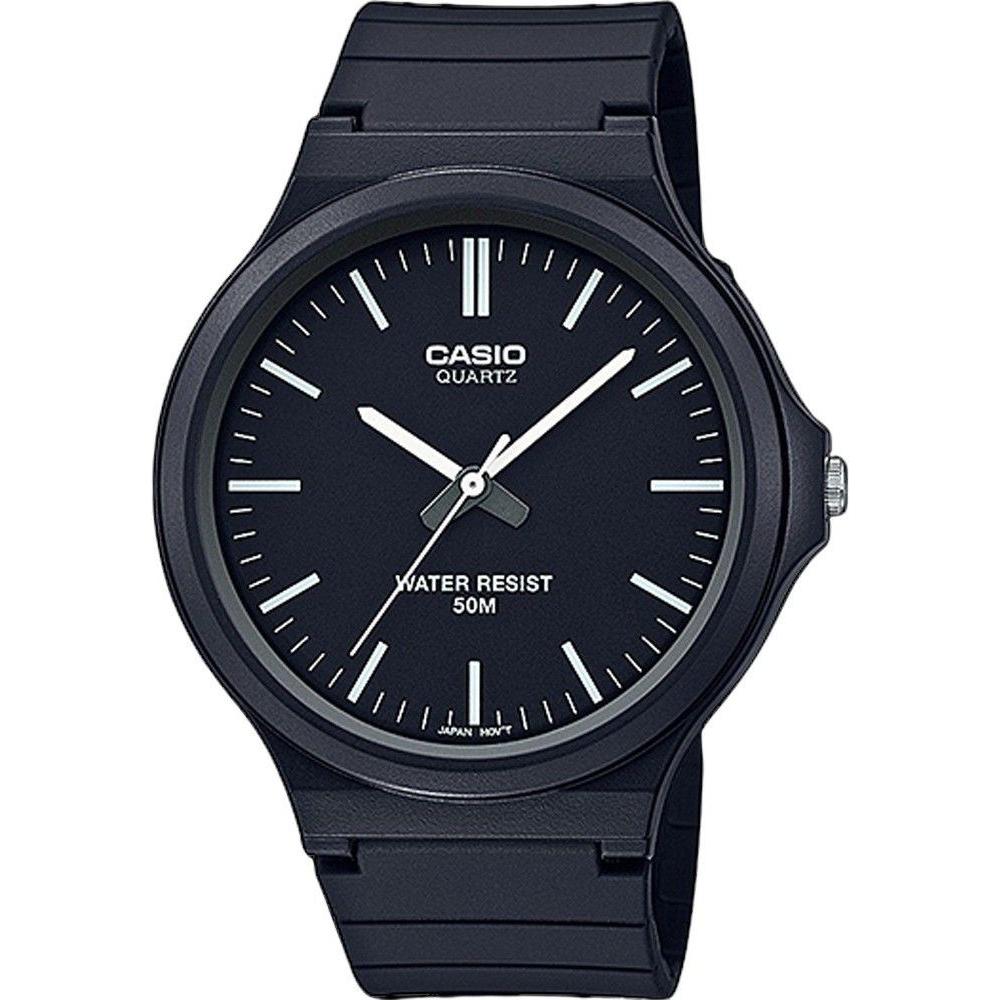 Casio Youth Analog Resin Strap Black Dial Quartz MW-240-1EV Men's Watch - Timeless Elegance