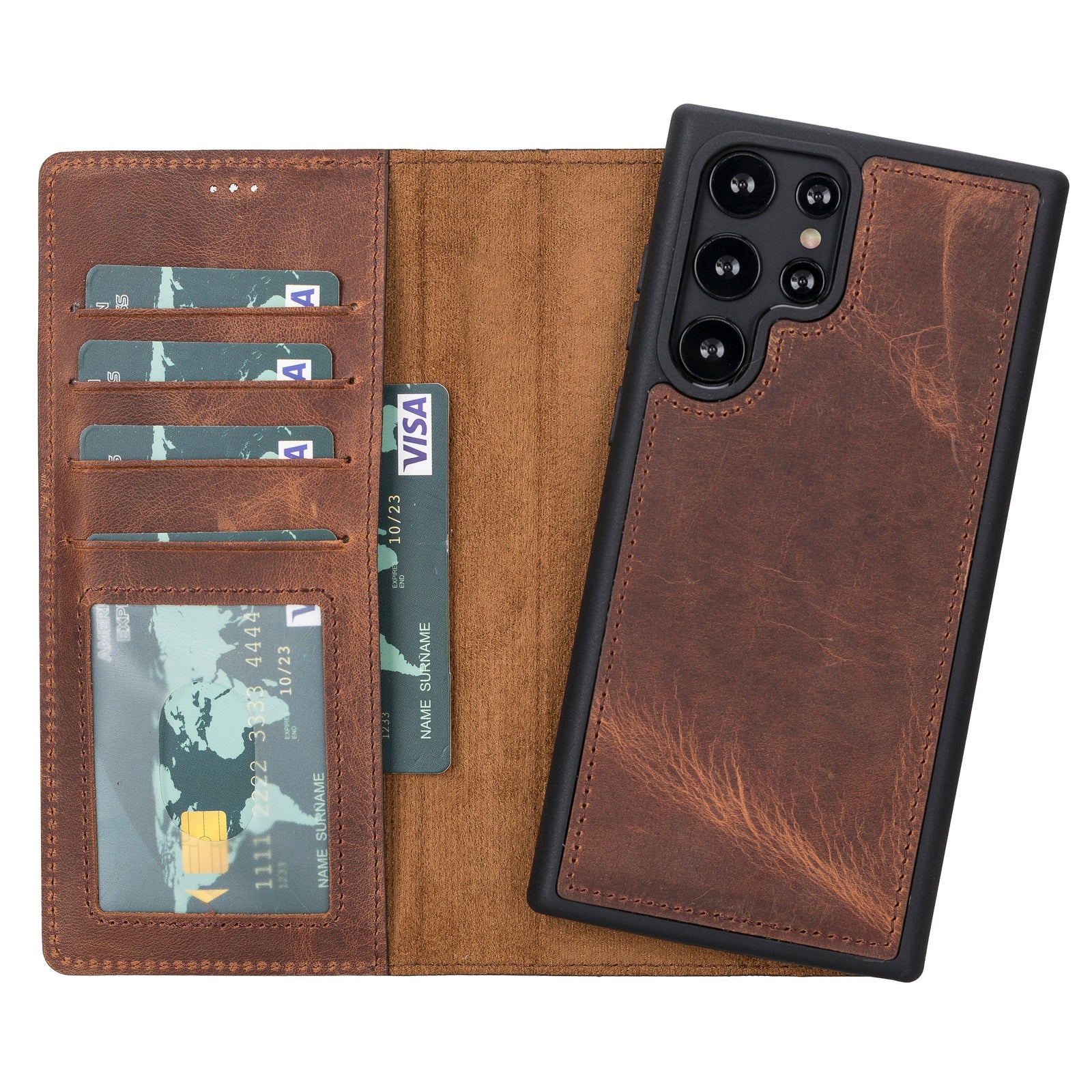 Magic Samsung Galaxy S22 Plus Leather Detachable Wallet Case-1