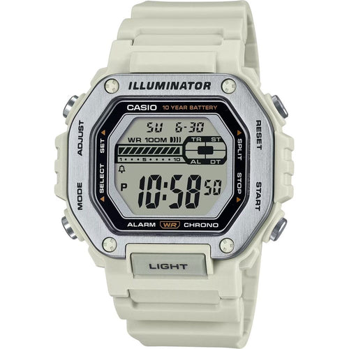 Load image into Gallery viewer, Casio Standard Digital White Resin Strap Quartz MWD-110H-8AV Men&#39;s Watch
