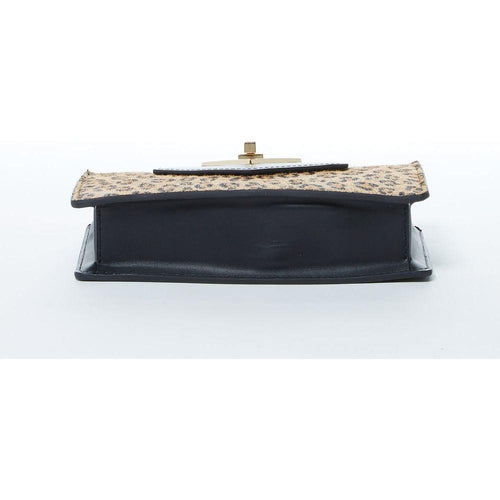Load image into Gallery viewer, SUSU The Mary Mini Crossbody Bag Black Leopard Leather Wristlet
