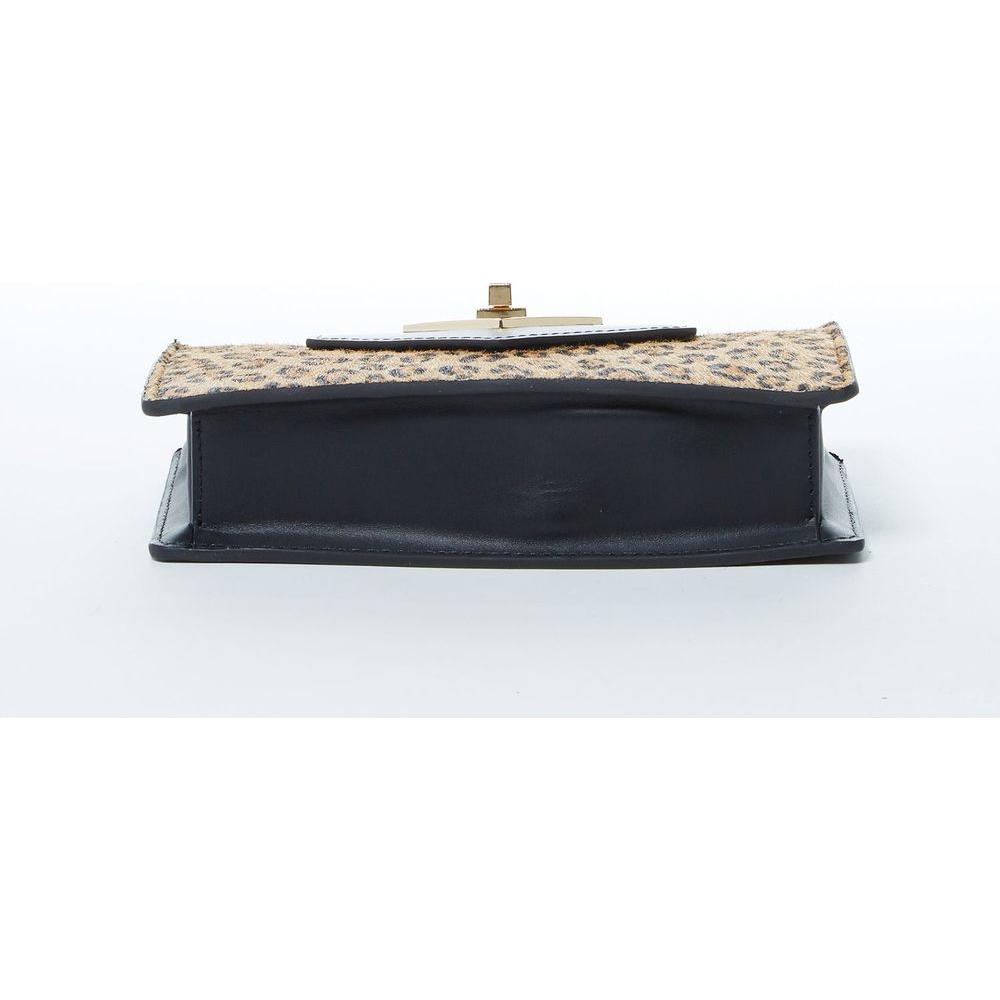 SUSU The Mary Mini Crossbody Bag Black Leopard Leather Wristlet