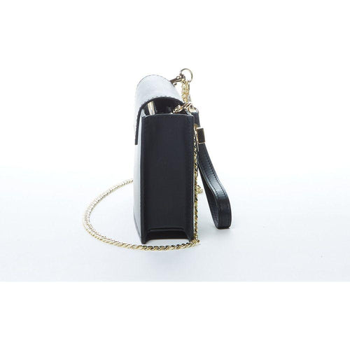 Load image into Gallery viewer, SUSU The Mary Small Crossbody Leather Purse Black Snakeskin Pattern
