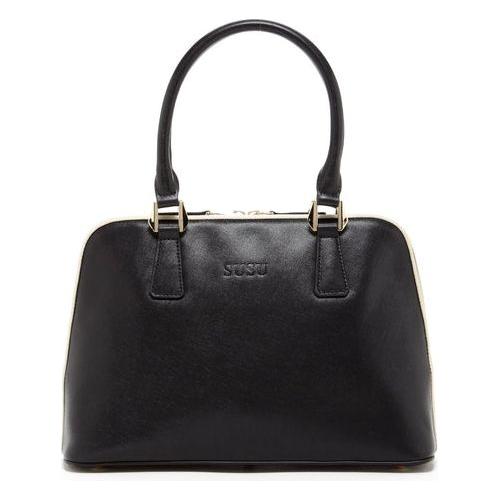 Melissa Saffiano Leather Satchel Bag - Timeless Elegance in Black