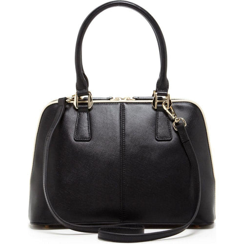 Load image into Gallery viewer, Melissa Saffiano Leather Satchel Bag - Timeless Elegance in Black
