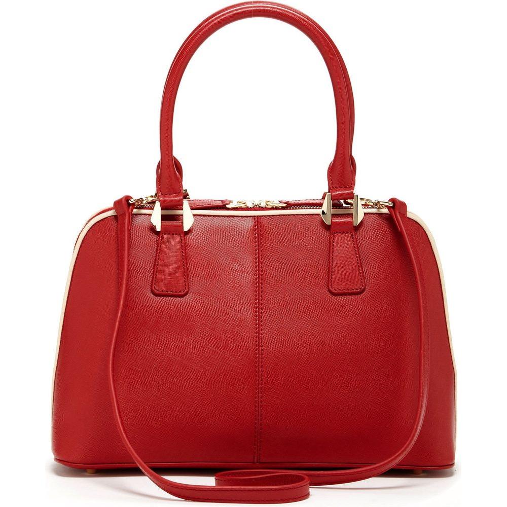 SUSU The Melissa Red Saffiano Leather Satchel Bag