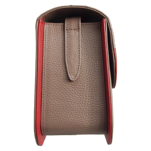 Load image into Gallery viewer, Midi Shoulder Bag Taupe-Red
