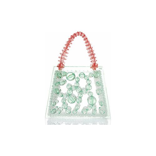 Load image into Gallery viewer, Mint Spider Woven Round Beaded Bag
