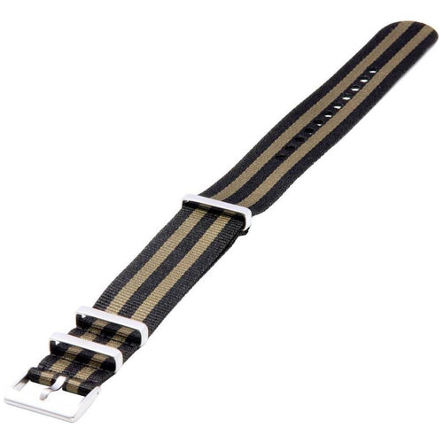 Load image into Gallery viewer, Ratio NATO21 Khaki and Black Nylon 22mm Watch Strap - A Fusion of Style and Durability
