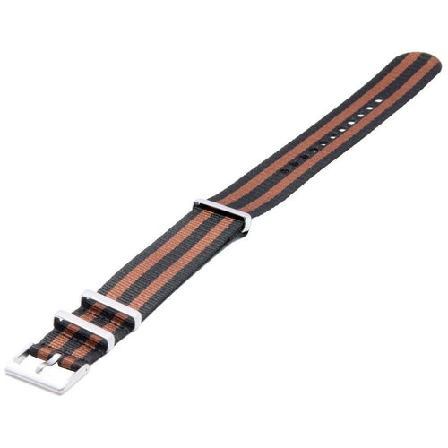 Load image into Gallery viewer, Ratio NATO22 Brown and Black Nylon 22mm Watch Strap – Elevate Your Timepiece
