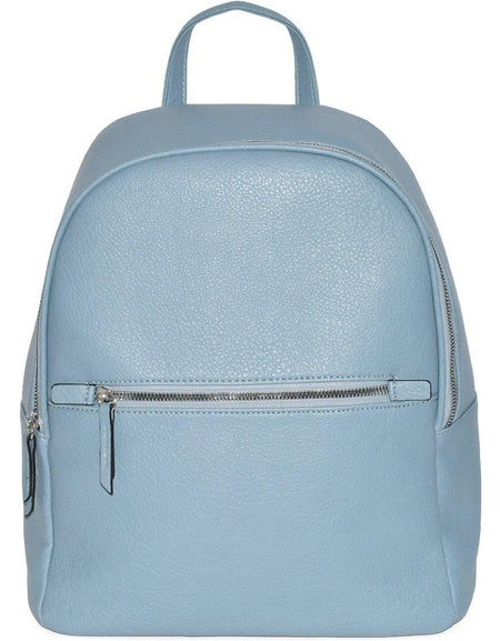 Nicci Chic Pebble PU Backpack with Front Zipper Pocket