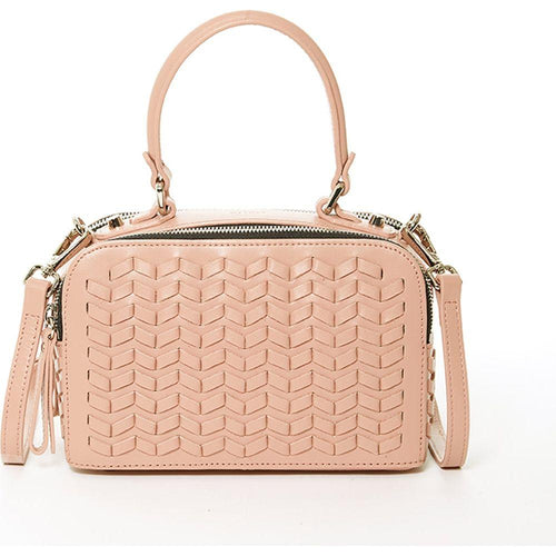 Load image into Gallery viewer, SUSU The Kayla Pink Woven Leather Bag
